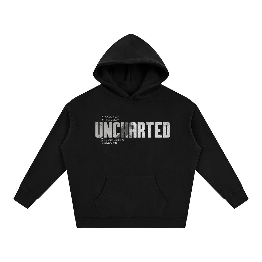 Valley Youth Uncharted Hoody — fleece fabric and print detail