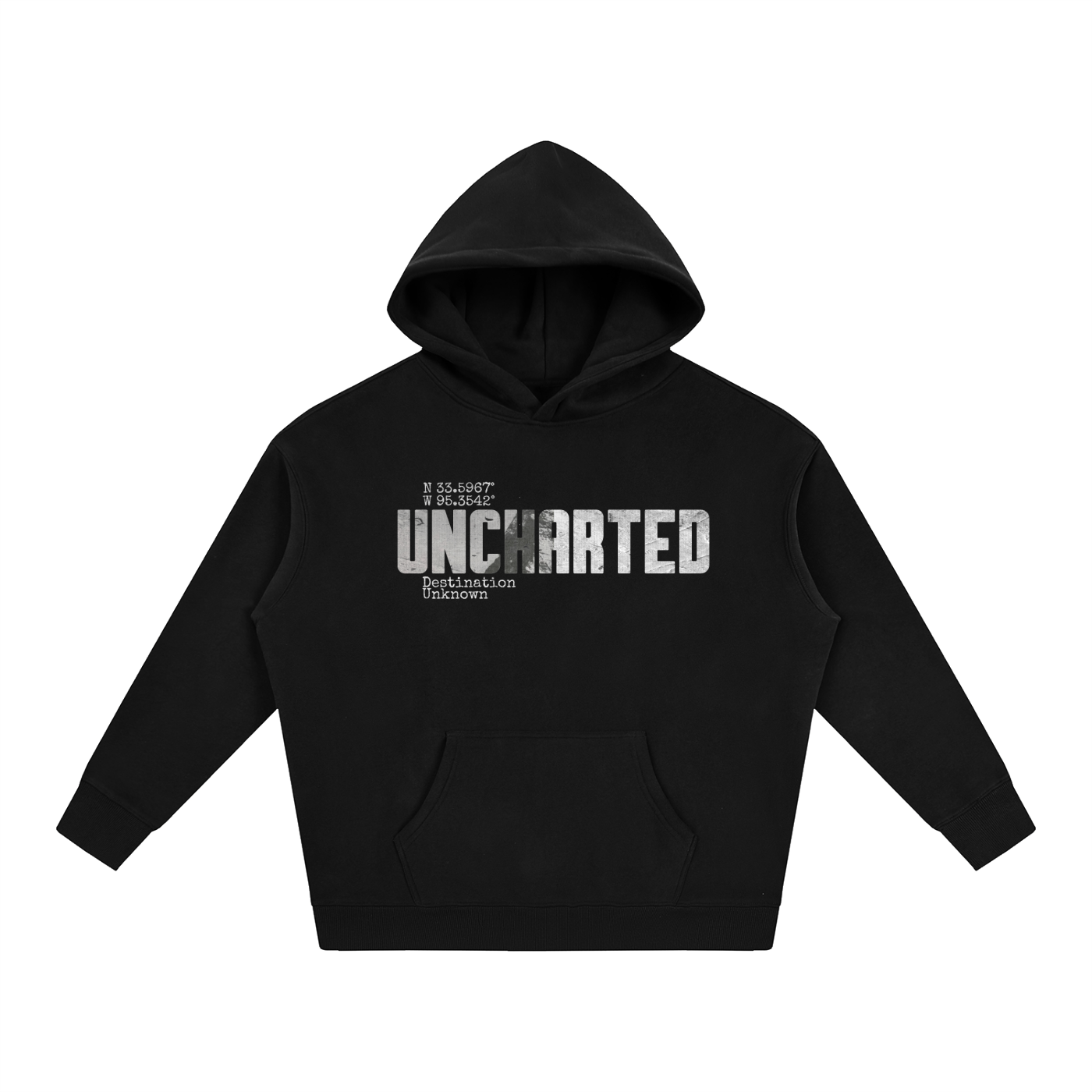 Valley Youth Uncharted Hoody — fleece fabric and print detail