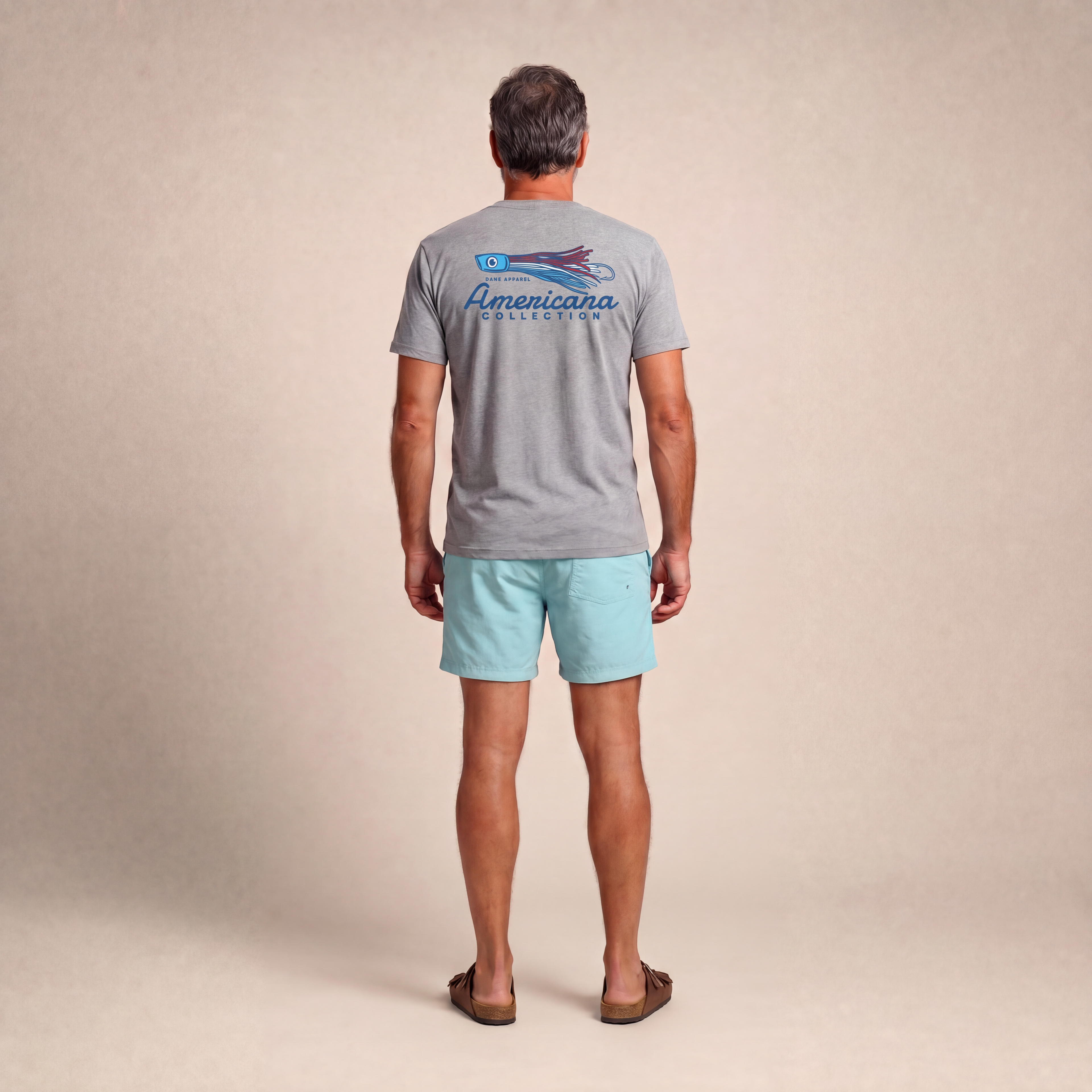 Americana Hooked on Freedom tee, worn by a model
