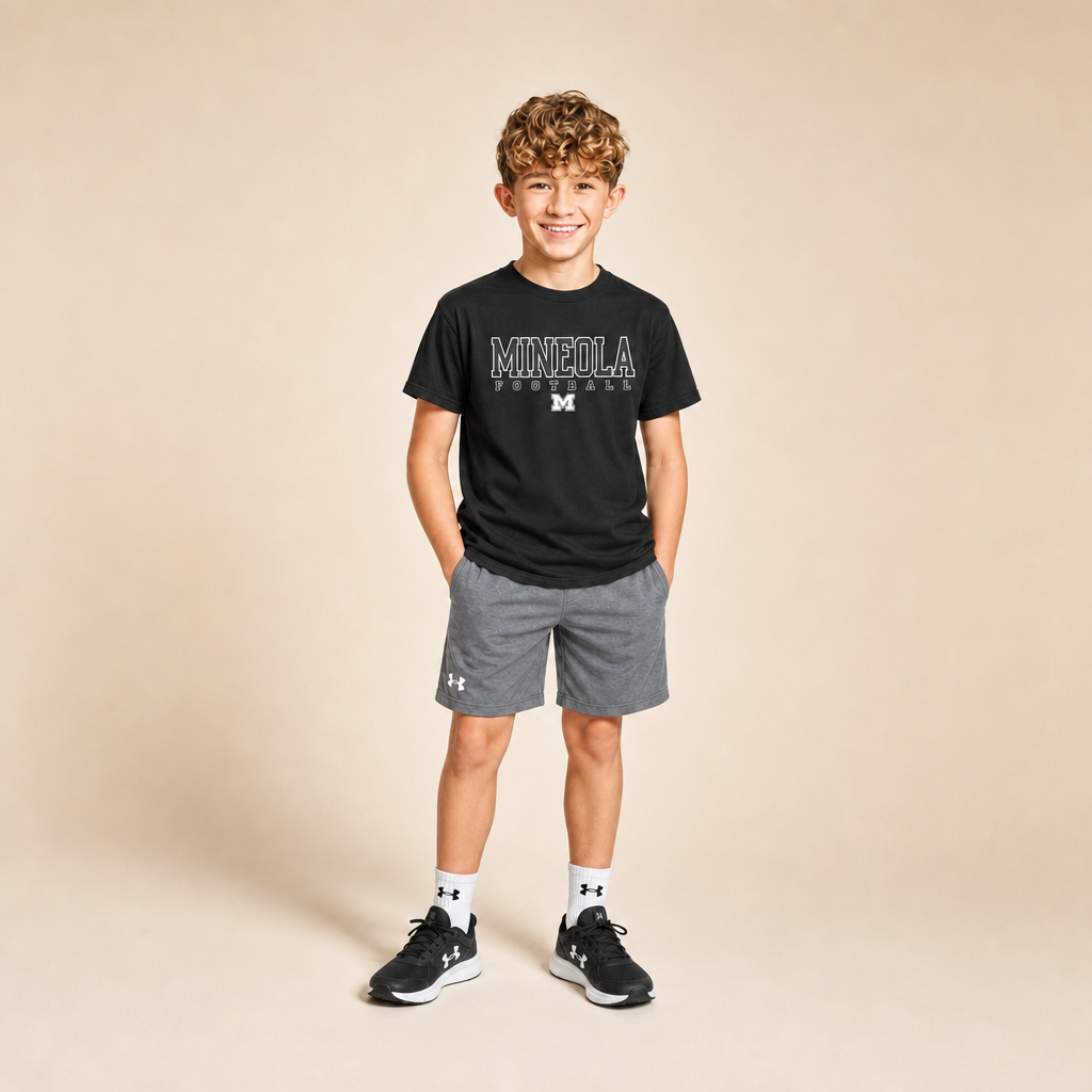 Mineola Football Youth Tee Blackout