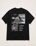 Valley Youth Uncharted Tee in black, flat lay