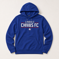 Lindale Chivas Soccer Hoodie in True Royal, flat lay