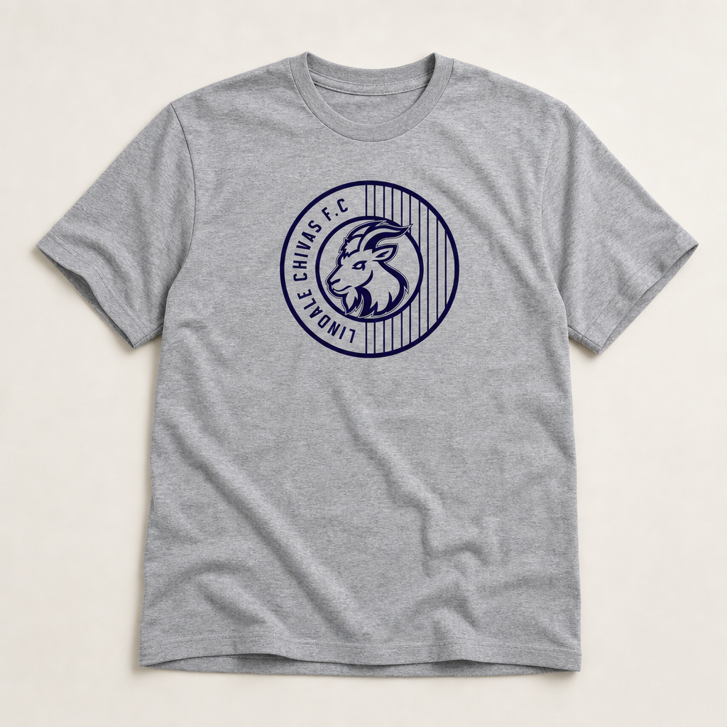 Lindale Chivas Soccer Logo Tee in Premium Heather, flat lay