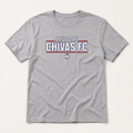Lindale Chivas Wordmark Tee in Premium Heather, flat lay