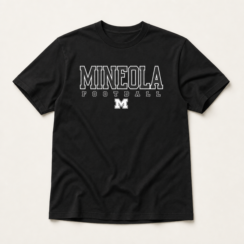 Mineola Football Youth Tee Blackout
