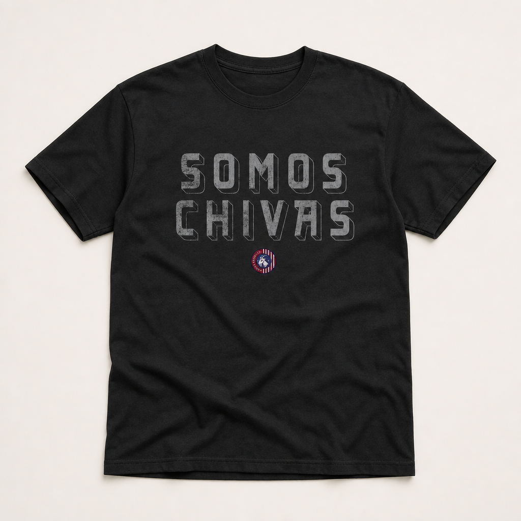 Lindale Chivas Somos Chivas Tee flat lay, front graphic