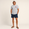 Americana Hooked on Freedom tee in Premium Heather, front view