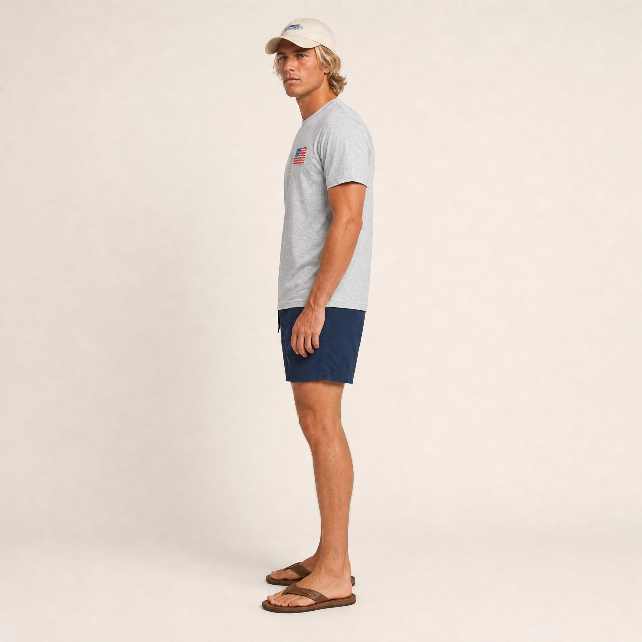 Americana Hooked on Freedom tee — tri-blend fabric and print detail
