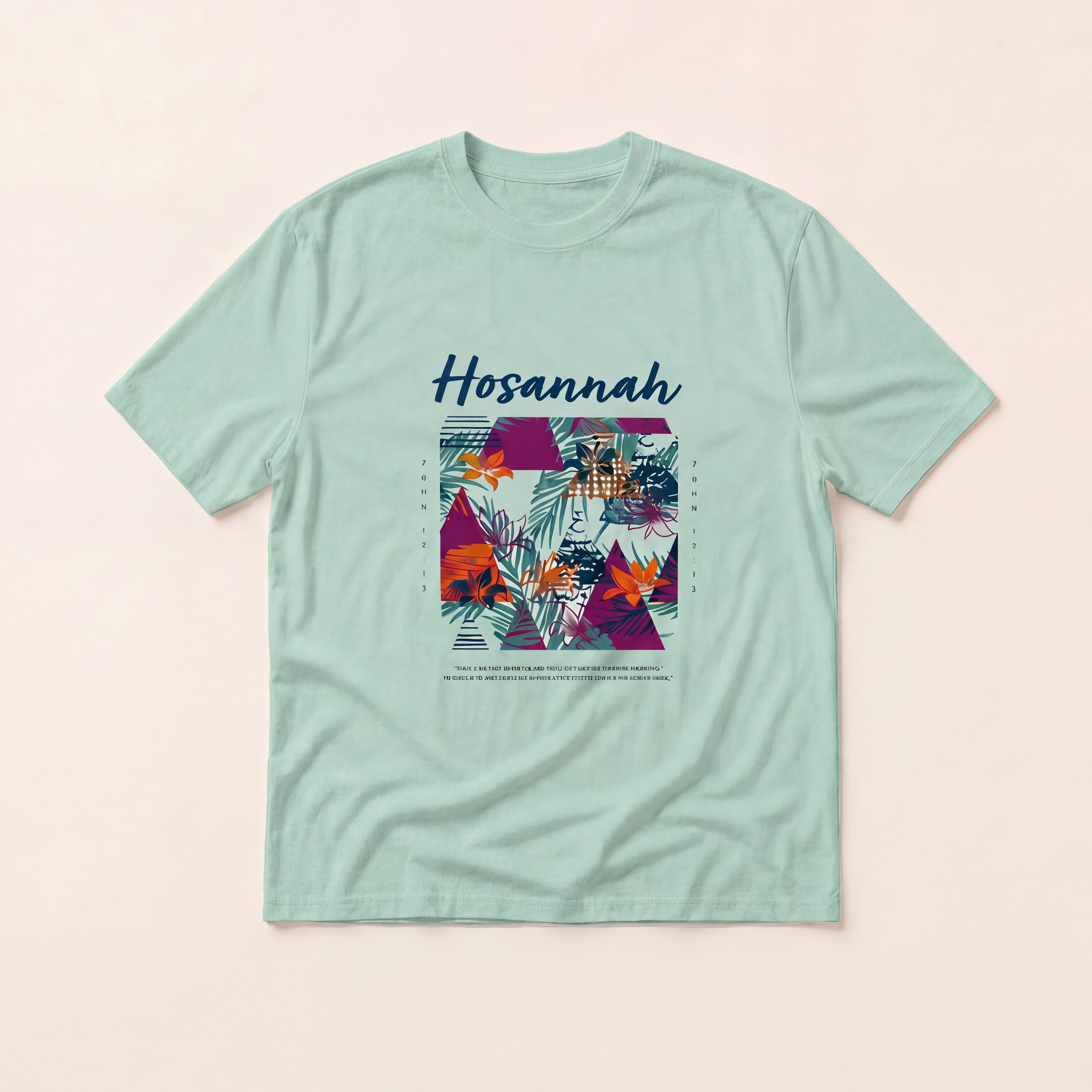 Hosannah tee by Eighteen44 — fabric and print detail
