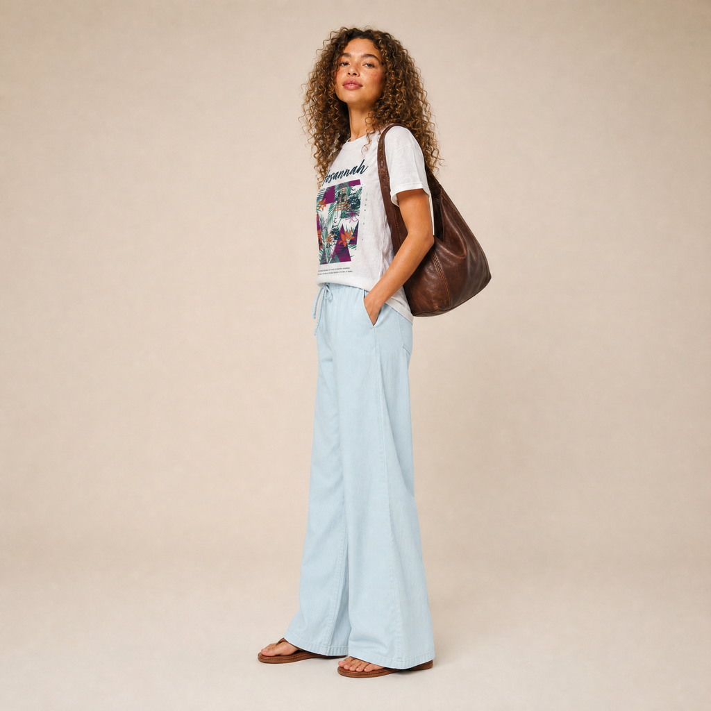 Hosannah tee by Eighteen44 in Chalky Mint, front view