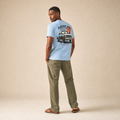 Sunset Scout Americana tee in Hydrangea, front view