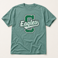 Canton Eagles Varsity Spirit Tee in Light Green, Comfort Colors C1717 flat lay