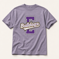 Edgewood Bulldogs Varsity Spirit Tee in Wine, Comfort Colors C1717 flat lay