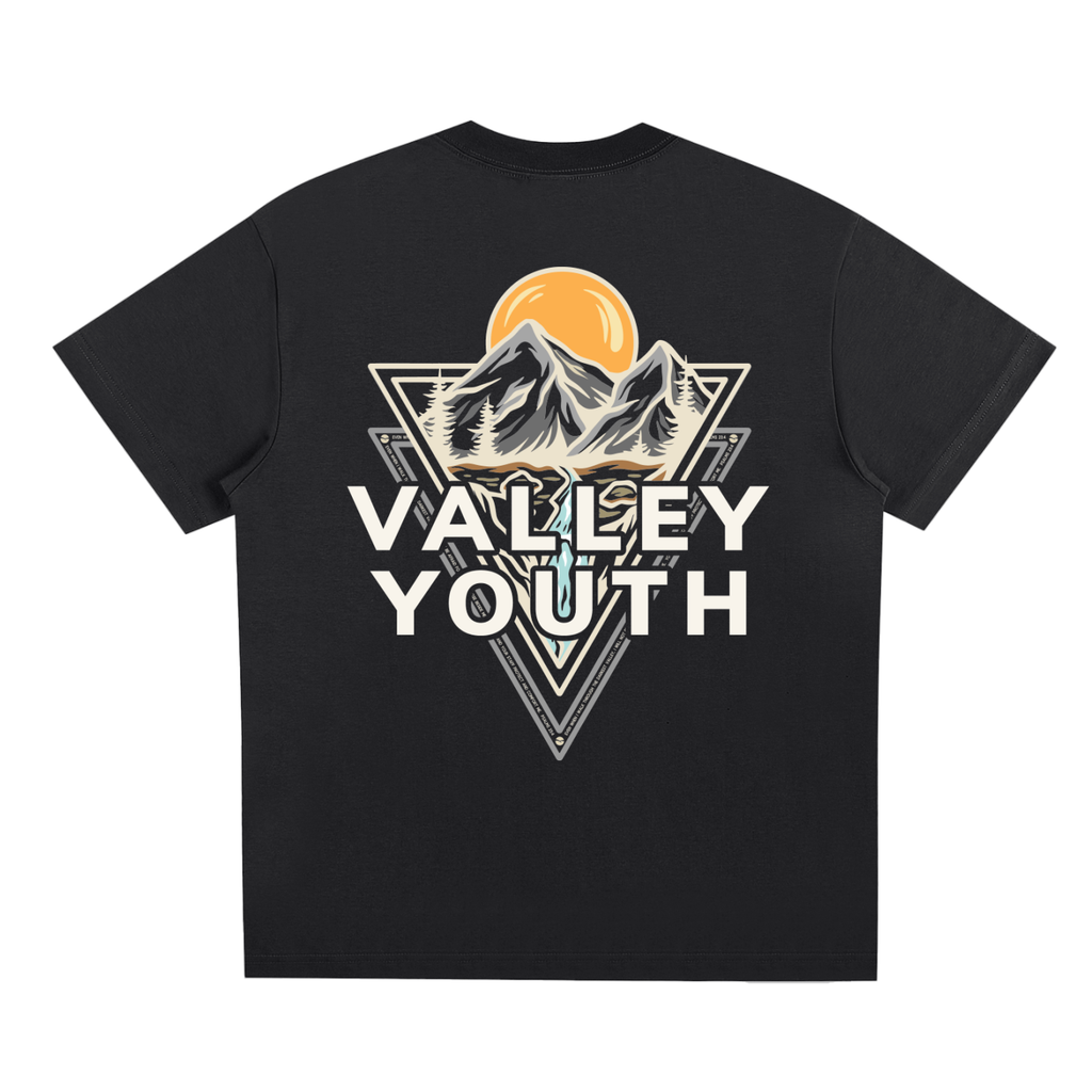Valley Youth Tee — colorway detail, drop shoulder relaxed fit