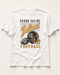 Grand Saline Indians Football Retro Tee flat lay, front graphic