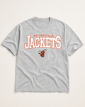 Mineola Jackets snow washed tee flat lay, front