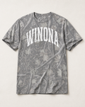 Winona Premium Camo Tee flat lay on Deadwood Tree Camo
